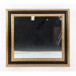 Property of a deceased estate - a late 19th century gilt & ebonised rectangular framed wall