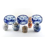 Property of a gentleman - three Chinese blue & white ovoid ginger jars, late 19th / early 20th