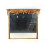 Property of a deceased estate - a Victorian ornate gilt composition framed overmantel mirror with