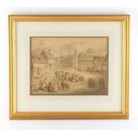 Property of a deceased estate - Thomas Rowlandson (1756-1827) - VILLAGE MARKET SCENE -