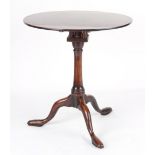 Property of a gentleman - a mahogany circular tilt-top tripod occasional table with bird-cage