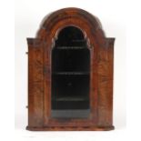 Property of a deceased estate - an 18th century walnut arched single glazed door corner wall cabinet