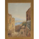 Property of a lady - Continental school, late 19th century - A MEDITERRANEAN HARBOUR SCENE -