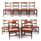 Property of a deceased estate - a set of eight early 19th century George IV mahogany bar-back dining