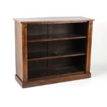 Property of a deceased estate - an early 19th century Regency period rosewood dwarf open bookcase,
