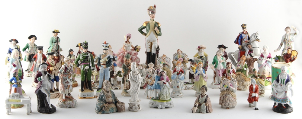 Property of a lady - a quantity of ceramics, mostly Continental figures (a lot).