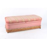 Property of a deceased estate - an unusual 19th century kingwood, parcel gilt & pink upholstered box
