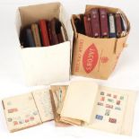 Property of a gentleman - two boxes containing postage stamps & related ephemera including 1937