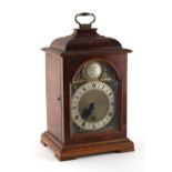 Property of a lady - a burr walnut cased bracket clock, second quarter 20th century, the single