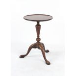 Property of a deceased estate - a mid 18th century George II mahogany urn stand, with dished