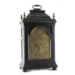 Property of a gentleman - a George III Scottish ebonised cased table clock or bracket clock, circa