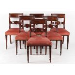 Property of a gentleman - a set of six early 19th century Regency period mahogany dining chairs (6).