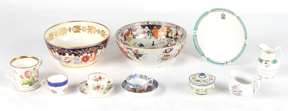 Property of a gentleman - a quantity of assorted 19th century ceramics including a pearlware Japan