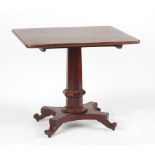 Property of a deceased estate - a William IV mahogany rectangular tilt-top occasional table with