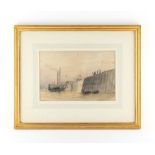 Property of a deceased estate - David Cox Jnr. (1809-1885) - THE QUAY, LIVERPOOL - watercolour, 6.