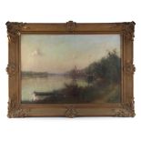 Property of a lady - ....land, probably Dutch, late 19th / early 20th century - A RIVER SCENE AT