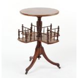 Property of a deceased estate - an Edwardian mahogany & inlaid revolving dumb waiter, one gallery