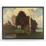 Property of a lady - late 19th / early 20th century English school - RIVER LANDSCAPE - oil on