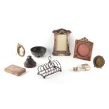 Property of a lady - a box containing assorted items including a Bidri ware bowl and gilt metal