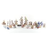 Property of a lady - a quantity of ceramics, mostly figures, including a Naples Capodimonte figure