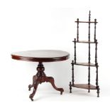 Property of a deceased estate - a Victorian mahogany circular tilt-top breakfast table with turned