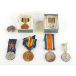 Property of a deceased estate - two First World War military medals awarded to 307354 Pte. C.R.