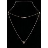 Tiffany - a platinum diamond flowerhead 'Enchant' pendant necklace by Tiffany, the seven round