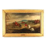 Property of a deceased estate - John Ferneley (1815-1862) - HUNTING SCENE - oil on canvas, re-lined,