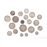 Property of a lady - a quantity of collectible GB silver coins, all pre-1920, including a very