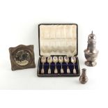 Property of a deceased estate - a set of six Victorian silver teaspoons, London 1879; together