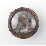 Property of a lady - an unusual 19th century Derbyshire Blue John fluorspar cased large pendant