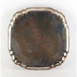 Property of a deceased estate - a silver rounded & shaped square waiter or salver, D & J Wellby,