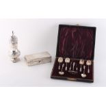 Property of a gentleman - a Victorian cased set of six silver apostle spoons with matching sugar