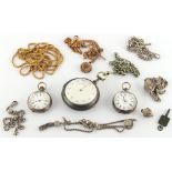 Property of a deceased estate - a George III silver pair cased pocket watch by Bannister, London,