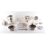 Property of a lady - a quantity of assorted silver plated items including a pair of coasters with