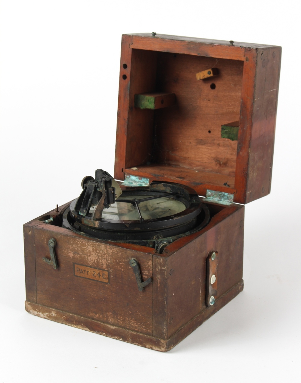 Property of a gentleman - a Kelvin Bottomley & Baird pattern 24c ship's compass, in wooden case.