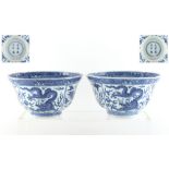 The Martin Robert Morland CMG (1933-2020) collection of Chinese ceramics - a pair of Chinese blue &