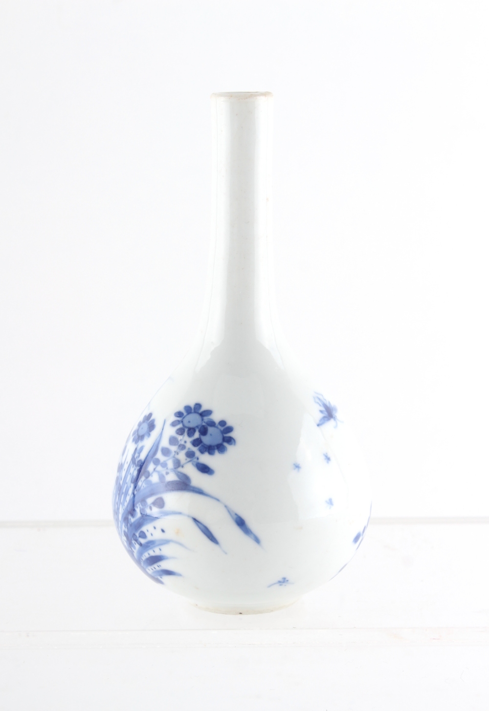 Property of a lady - a Chinese blue & white bottle vase, Kangxi period (1662-1722), painted with - Image 3 of 5