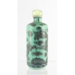 Property of a lady - a Chinese turquoise ground snuff bottle, 19th century, painted with a dragon