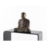 Property of a gentleman - a bronze Buddha, 18th century or earlier, with traces of gilt and