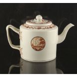 Property of a gentleman - an 18th century Chinese Qianlong period exportware teapot, painted in