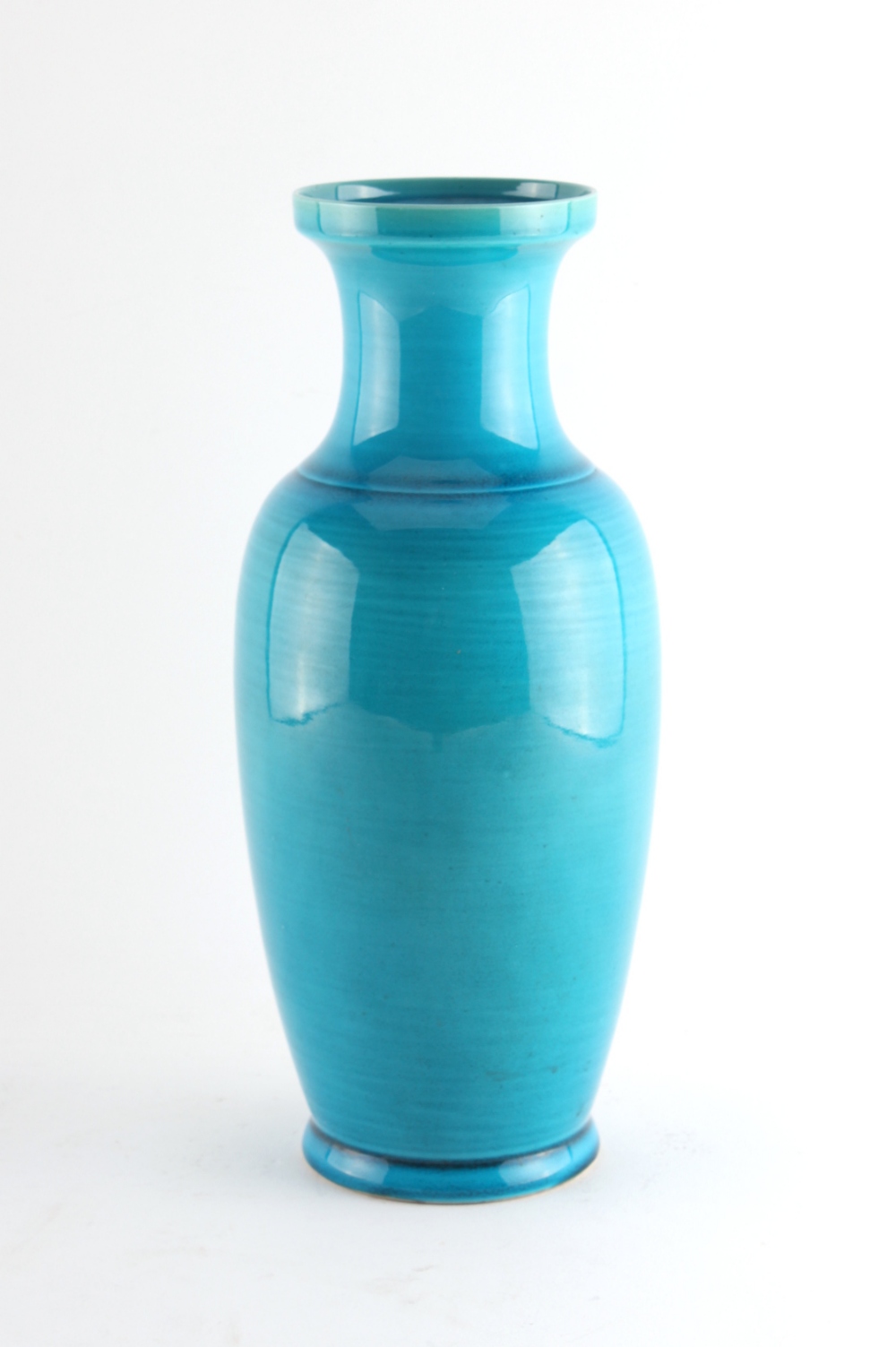 Property of a lady - a Chinese turquoise ground vase, 18th century, 11.6ins. (29.5cms.) high. - Image 2 of 3