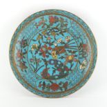 A Chinese cloisonne shallow dish, probably early 17th century late Ming Dynasty (1368-1644),