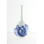 Property of a lady - a Chinese blue & white bottle vase, Kangxi period (1662-1722), painted with