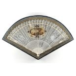 Property of a gentleman - Admiral Lord Horatio Nelson interest - a rare George III pierced ivory fan