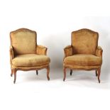 Property of a gentleman - a pair of early 20th century French Louis XV style fauteuils (2).