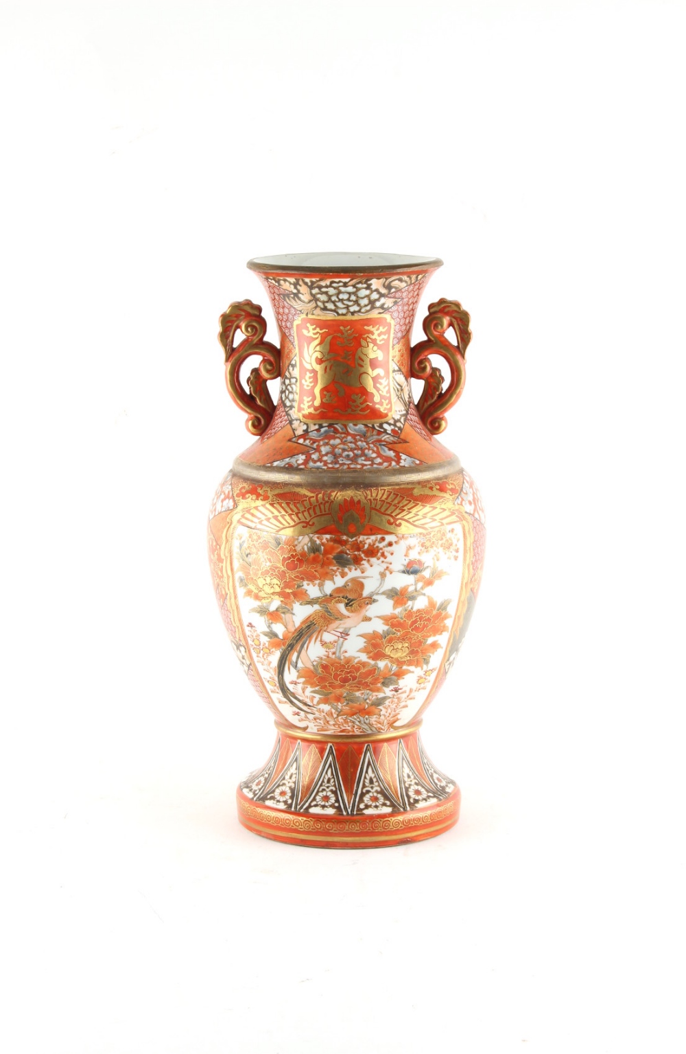 Property of a lady - a late 19th / early 20th century Japanese Kutani vase, six character mark to - Image 2 of 3