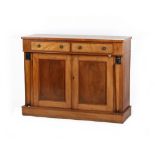 Property of a deceased estate - a mahogany chiffonier with neo-Egyptian pilasters, 45.75ins. (