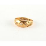 Property of a lady - a Victorian 18ct gold diamond gipsy set ring, Birmingham 1876, approximately