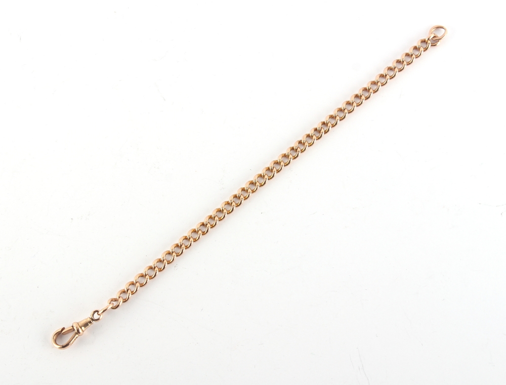 Property of a deceased estate - a 15ct gold short watch chain or bracelet, approximately 15.7 grams.